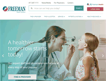 Tablet Screenshot of freemanhealth.com